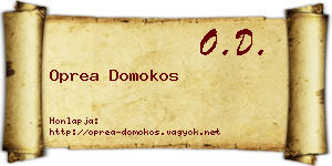Oprea Domokos névjegykártya